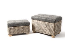 POUF CONTENITORE SET 2 PEZZI ECOPELLE