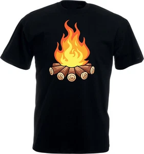Bonfire T-shirt, Fire Bonfire Flame Shirt, Camping With Friends Tee, Unisex Top - Afbeelding 1 van 12