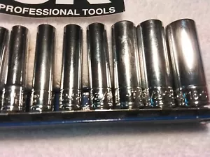 S-K 11pc 1/4" DEEP SOCKET SET SAE USA - Picture 1 of 7