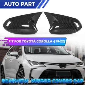 2X Cubierta del espejo retrovisor lateral con bocina de carbono para Toyota Corolla Hatchback 2019-2022 - Imagen 1 de 8
