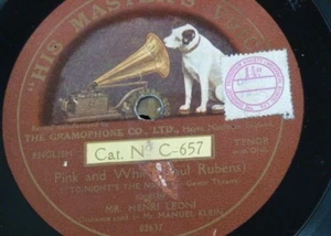 78rpm 12" HENRI LEONI pink & white / please don`t flirt with me C 657 - Imagen 1 de 1