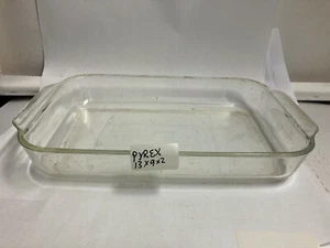 Vintage PYREX Baking Dish Clear Rectangular  #233-r z 18 Glass 13x9x2 3 qt - Picture 1 of 1