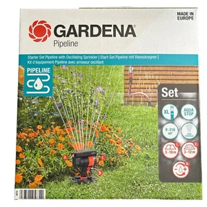 Gardena Sprinklersystem Start-Set Pipeline mit Viereckregner 8272-20 - Picture 1 of 6