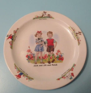 Vintage Jack and Jill and Patch Porzellan Teller von Beswick 7" 1960 - Bild 1 von 3