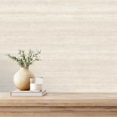 Papel tapiz con textura de seda en relieve 539677 crema metálico característica pared vinilo Rasch Foto 1 de 4