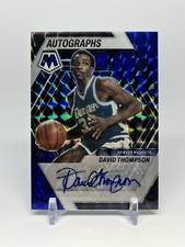 2022-23 Panini Mosaic David Thompson Autographs Blue Prizm Auto /49 Nuggets SP
