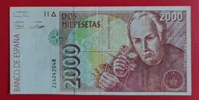 1992 SPAIN 2000 PESETAS Extra Fine @ P-162 @  - Image 1 of 4