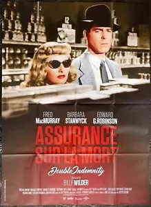 Double Indemnity ORIGINAL French Grande Movie Film Cinema Poster Billy Wilder RR - Imagen 1 de 8