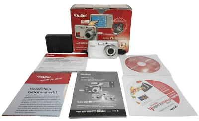 Rollei Digitalkamera Kompaktkamera 10MP Touchscreen Silber 3x Apogon Zoom XS-10 - Bild 1 von 4