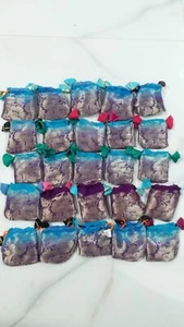 Handmade Silk Zariwork Beautiful Cloth Coin jewelry Gift Bag Wholesale Lot 25pcs - Picture 1 of 5