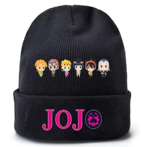 Jojo's Bizarre Adventure Cosplay Anime Hut Mütze Beanie Hat Baumwolle Schwarz - Picture 1 of 2