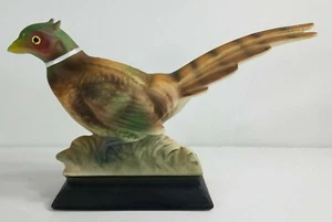 Statua vintage Galles fagiano uccellino 8 pollici verde ceramica marrone Giappone - Foto 1 di 11