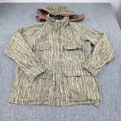 Vintage Trophy Ridge Camo Hunting Jacket Men's Size M Real Tree Hooded Outdoor - Image 1 of 4