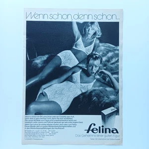 1977 Felina Mieder Unterwäsche Dessous Werbeanzeige Werbung Reklame Advertising - Picture 1 of 1