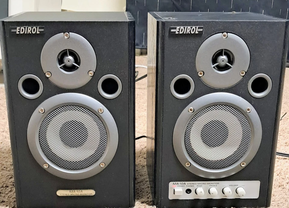 Roland Edirol Speakers MA-10A Stereo Micro Monitor  Black - Image 1 of 4