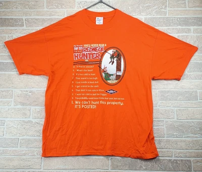 Vintage Jeff Foxworthy Redneck Hunter Shirt XXL Orange Top Ten Sayings 2004 Y2K - Image 1 of 4