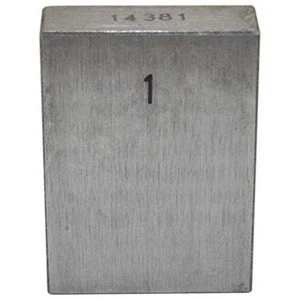 1-inch Gauge Block with AS-1 Grade Inspection Certificate, Steel Rectangle, 1" - Picture 1 of 5