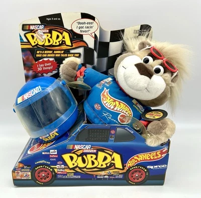 New 1999 Mattel Nascar Driver Hot Wheels Racing 12" Talking Plush BUBBA BEAR - Image 1 of 4