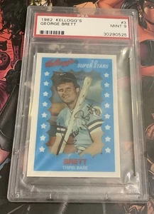 1982 KELLOGGS #3 GEORGE BRETT KANSAS CITY ROYALS HOF PSA 9 MINT - Picture 1 of 2