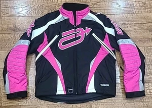 Chaqueta de moto de nieve Arctiva para mujer con cremallera acolchada rosa/negro bolsillos talla mediana - Imagen 1 de 14