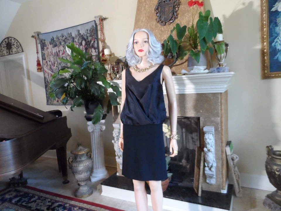 New Moschino CheapandChic Black Silk Blend Sheath Dress Size US 6 - Image 1 of 4