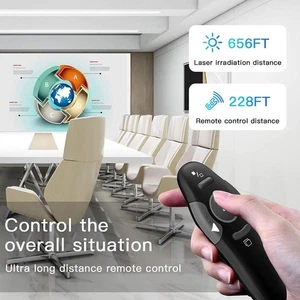 +24GHz USB Wireless Powerpoint PP Clicker Presenter Presenter Pointer L5O6 F4B0 - Picture 1 of 11