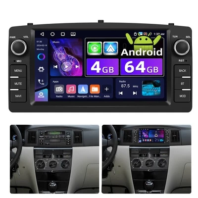 Für TOYOTA COROLLA E10 E11 E12 1990-2007 Autoradio Carplay Android 15 GPS 4G+64G - Bild 1 von 4