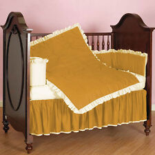 Ruffle Reversible Toddler Bedding Set Flat Fitted Bed Skirt Comforter Pillowcase