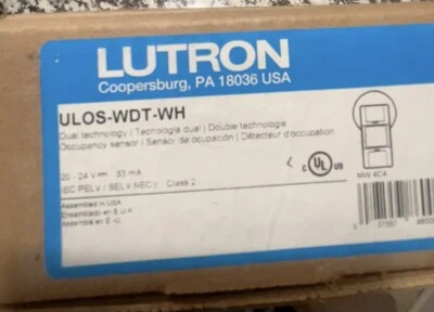 Lutron Occupancy Sensor - ULOS-WDT-WH - Dual Technology - New In Box - Image 1 of 2