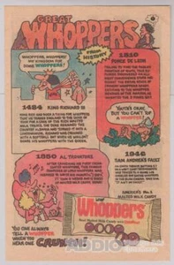 1980 Whoppers in history PRINT AD Leaf Malted Milk Candy Vintage Reklame - Bild 1 von 1