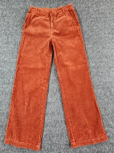 Wrap London Pants Womans 4 Corduroy Thick Relaxed Wide Leg Orange Goblin Fall - Picture 1 of 16