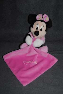 🍀Peluche Doudou Minnie Mouchoir DISNEY SIMBA TOYS Rose Etoile Luminescent TTBE - Photo 1/2