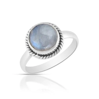 Anillo de plata esterlina 925 con piedra lunar anillo de aniversario para mujer Foto 1 de 3