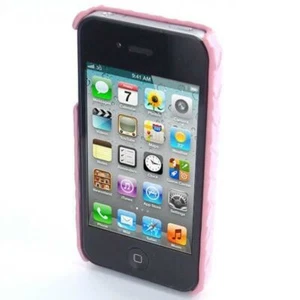 Pink Luxury Leather Case for the Apple iPhone 4 4S - Picture 1 of 6