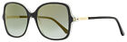 Jimmy Choo Square Sunglasses Judy/S 807FQ Black/Gold 57mm
