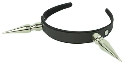 XL Diadema de Cuero Picos Diablo Juegos con disfraces Gótico Punk Emo Grunge Metal Alternativo Foto 1 de 3