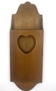 Wooden Envelope Holder Heart Home Decor Country Style Wall Art 4.5" x 13" - Picture 1 of 3