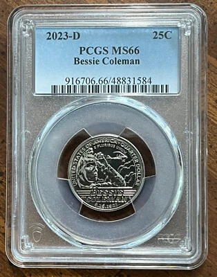 2023D Washington Quarter - Bessie Coleman PCGS MS66 - A great coin - Image 1 of 2