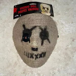 VOODOO DOLL MASK HORROR HALLOWEEN COSTUME FW93547 - Picture 1 of 2