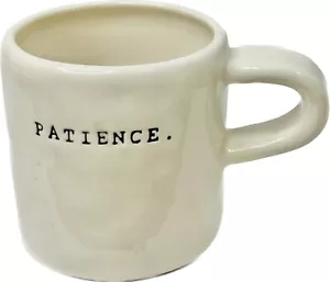 Tazza da caffè Rae Dunn Artisan Collection by Magenta PAZIENZA ceramica bianca - Foto 1 di 4