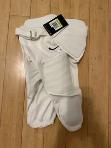 3 Counts-Size Small Nike Boys Hyperstrong Padded Football Pants 638679 100 White - Picture 1 of 5