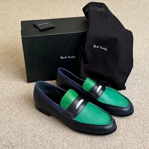 PAUL SMITH Leder Halbschuhe ‚LEONARD‘ navy grün weiß Fahrschuhe UK 11 US 12 - Bild 1 von 9