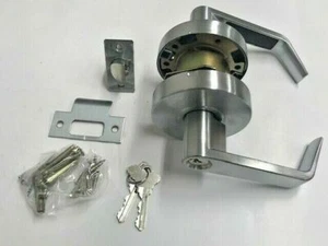 LEVER LOCK GRADE 2 CLASSROOM  SMR AUR 80  US26D  SCHLAGE C KEYWAY - Picture 1 of 3