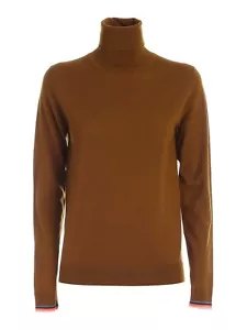 PAUL SMITH MERINO WOOL Turtleneck SWEATER WITH ‘ARTIST STRIPE’ CUFFS XS BNWT - Picture 1 of 2