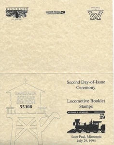 #2843-47 FD Second Day Program 29c Locomotives Stamps w/7 Autographs - Picture 1 of 2