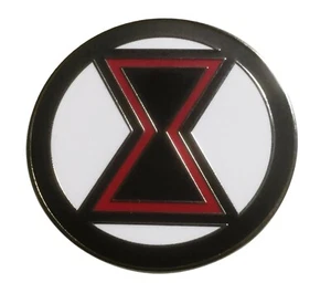 Avengers Black Widow Logo 1.5 Inches in Diameter Enamel Metal Pin - Picture 1 of 1