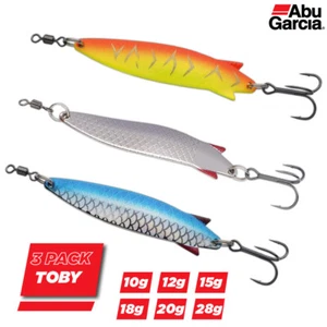 Abu Garcia Toby 3 Pack Spoon Lures - Pike Predator Lure Fishing - All Sizes - Picture 1 of 3