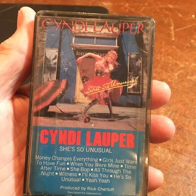 Cyndi Lauper, She's So Unusual (Cassette Tape, 1983) Beige Cart, Time After Time - Image 1 of 4