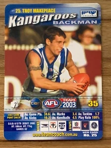 2003 AFL TEAMCOACH COMMON-CHOOSE FROM DROPDOWN-SINGLE CARD-AVE. - Picture 1 of 5