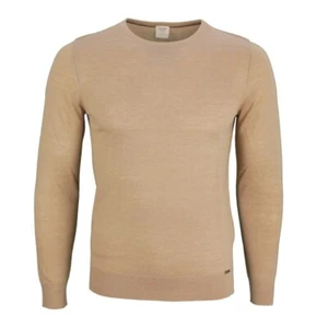 Jersey de punto Olymp Casual Fit para hombre beige liso 0151 11 57 - Imagen 1 de 2